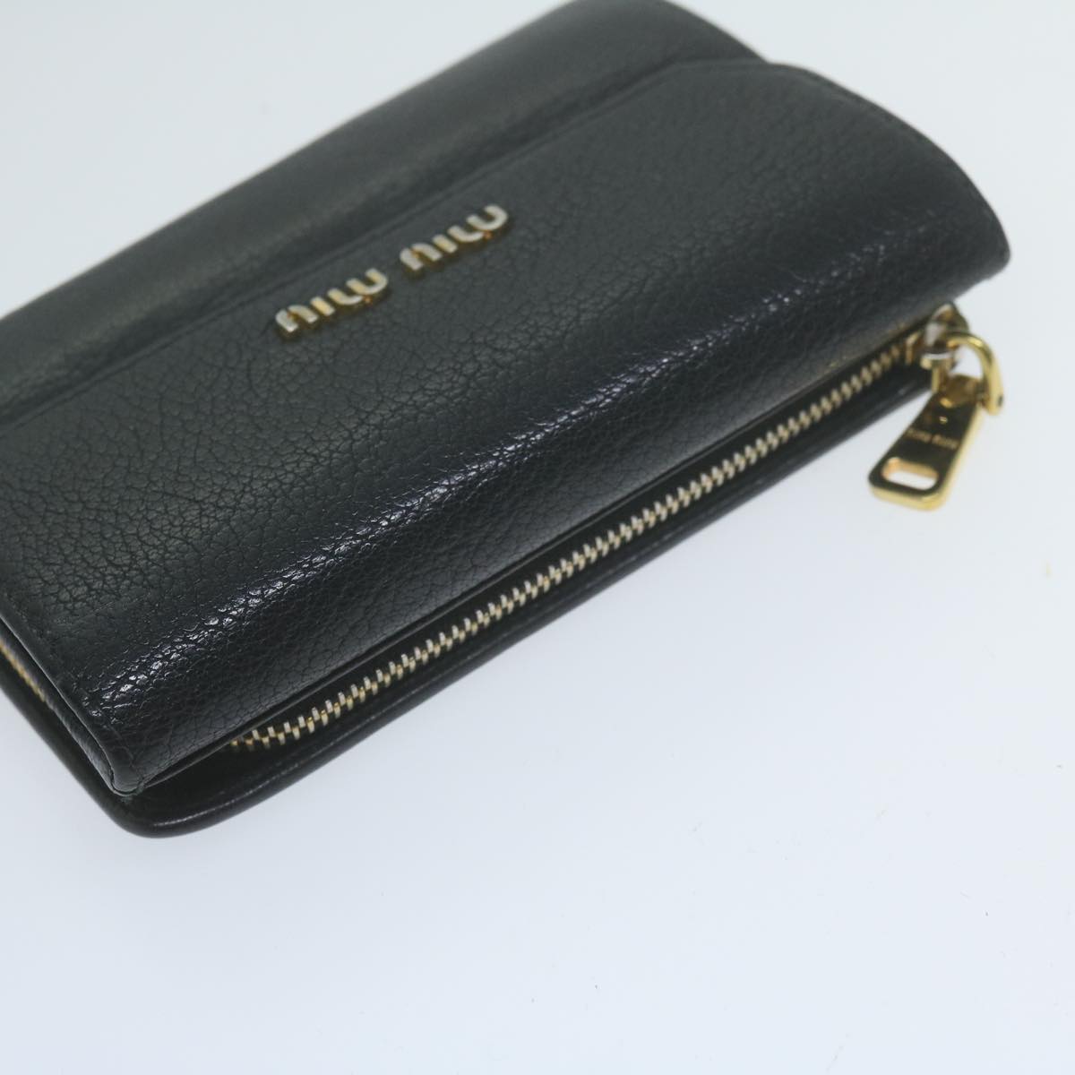 Miu Miu Key Case Wallet Leather 6Set Black Red beige Auth bs11793