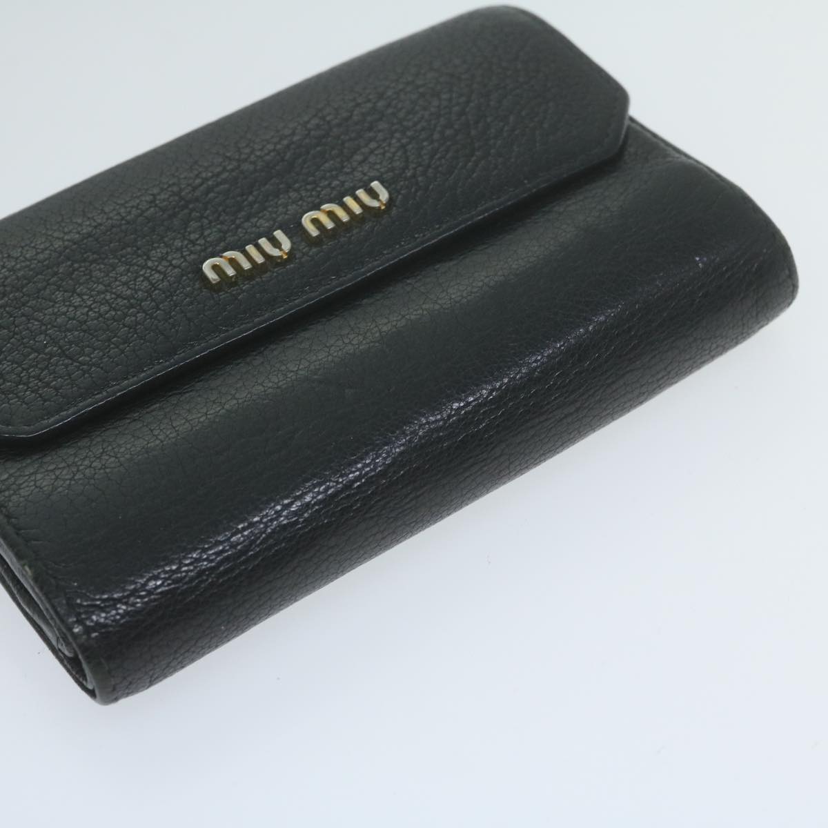 Miu Miu Key Case Wallet Leather 6Set Black Red beige Auth bs11793