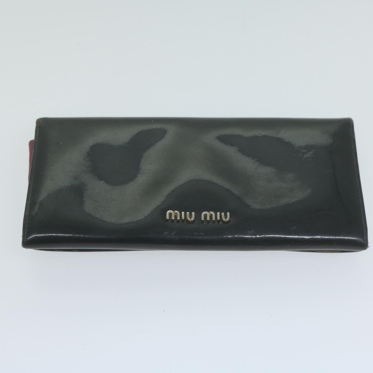 Miu Miu Key Case Wallet Leather 6Set Black Red beige Auth bs11793