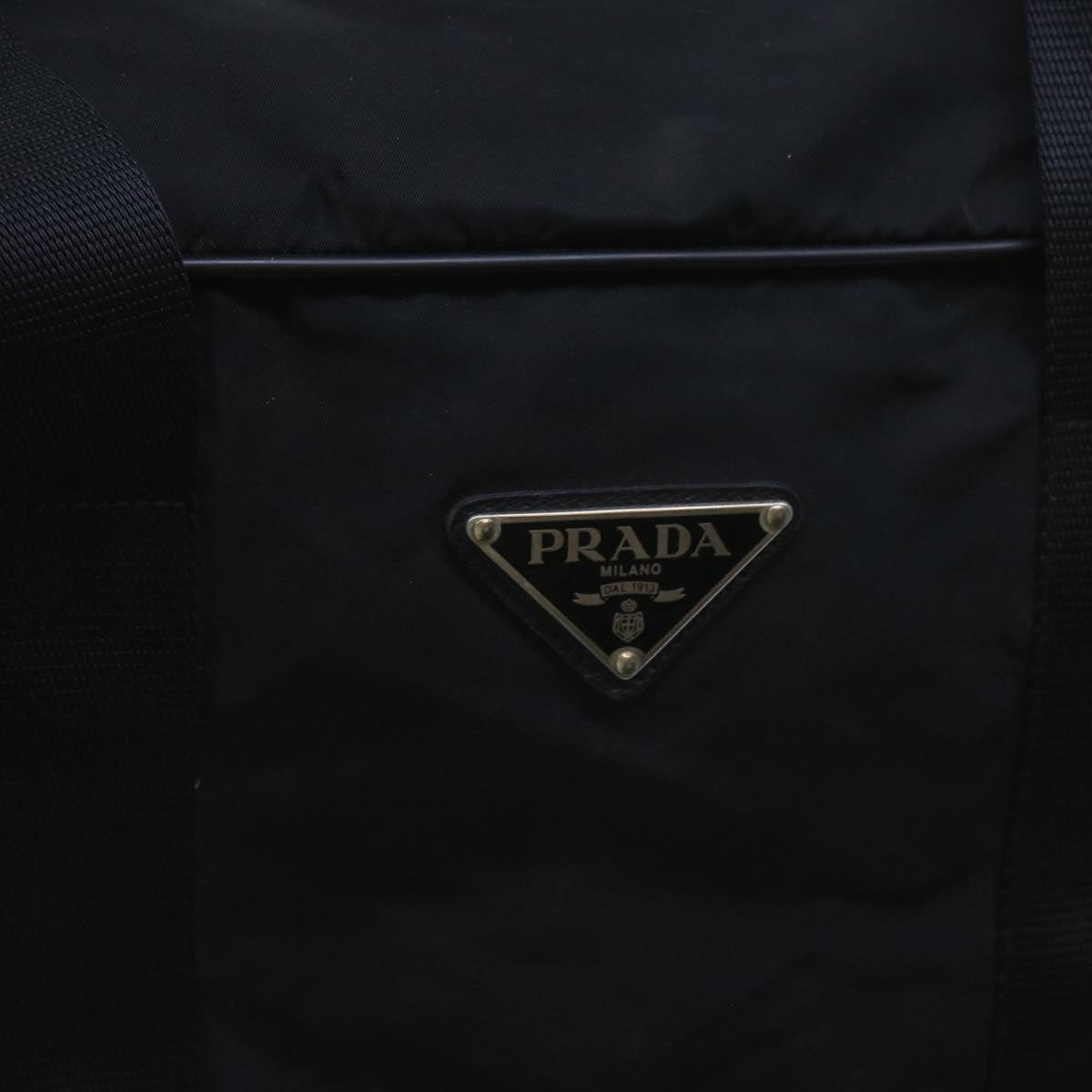 PRADA Boston Bag Nylon 2way Black Auth bs11802