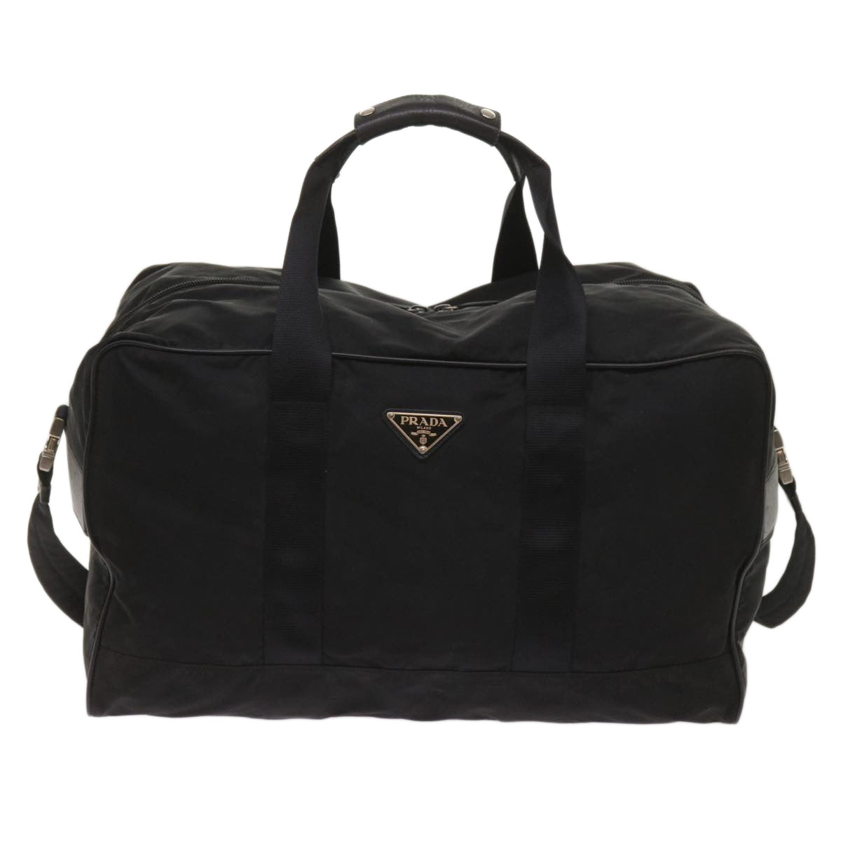 PRADA Boston Bag Nylon 2way Black Auth bs11802