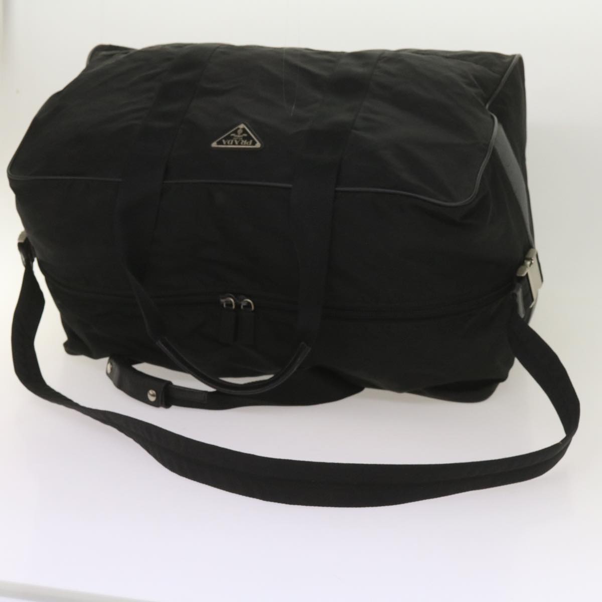 PRADA Boston Bag Nylon 2way Black Auth bs11802