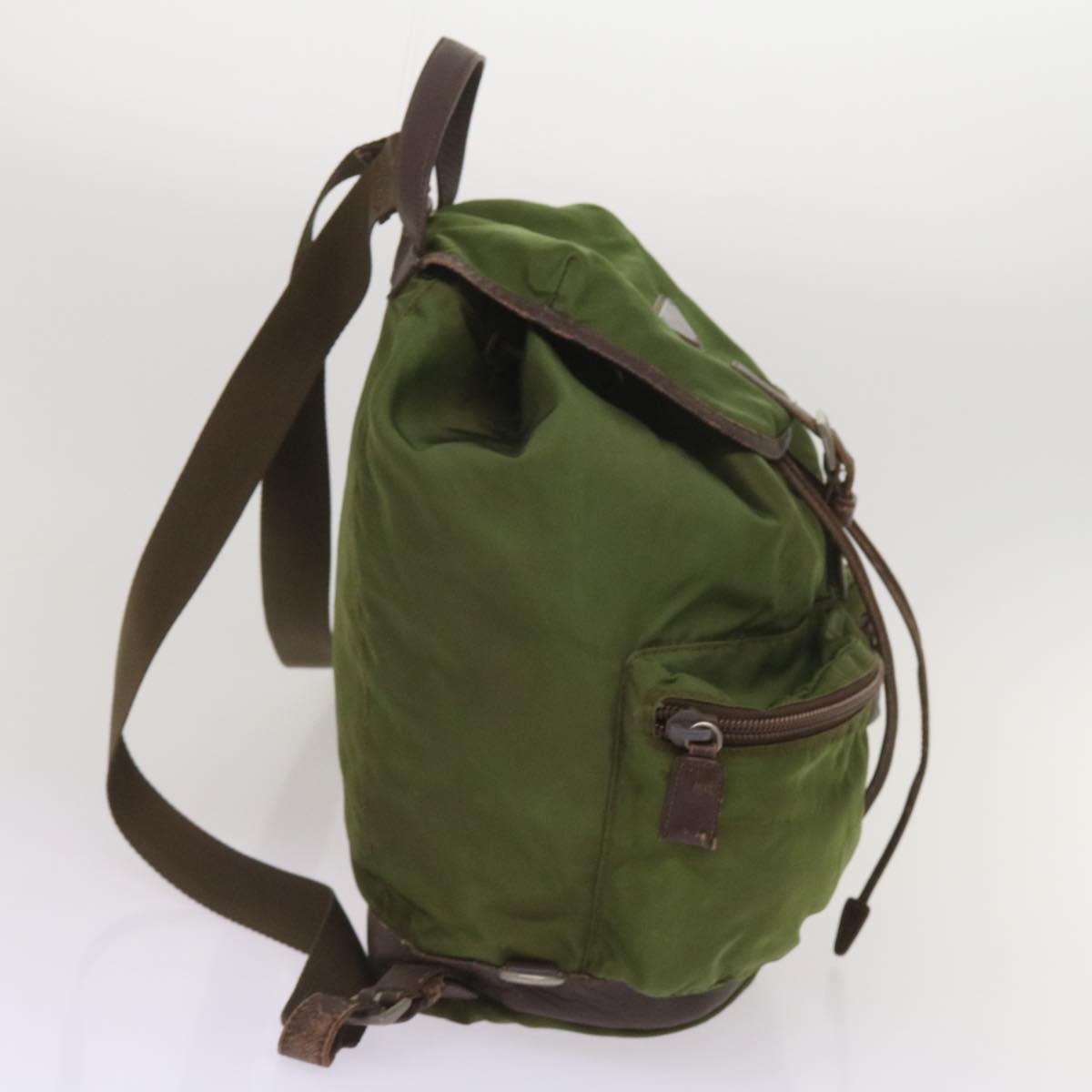 PRADA Backpack Nylon Khaki Auth bs11803