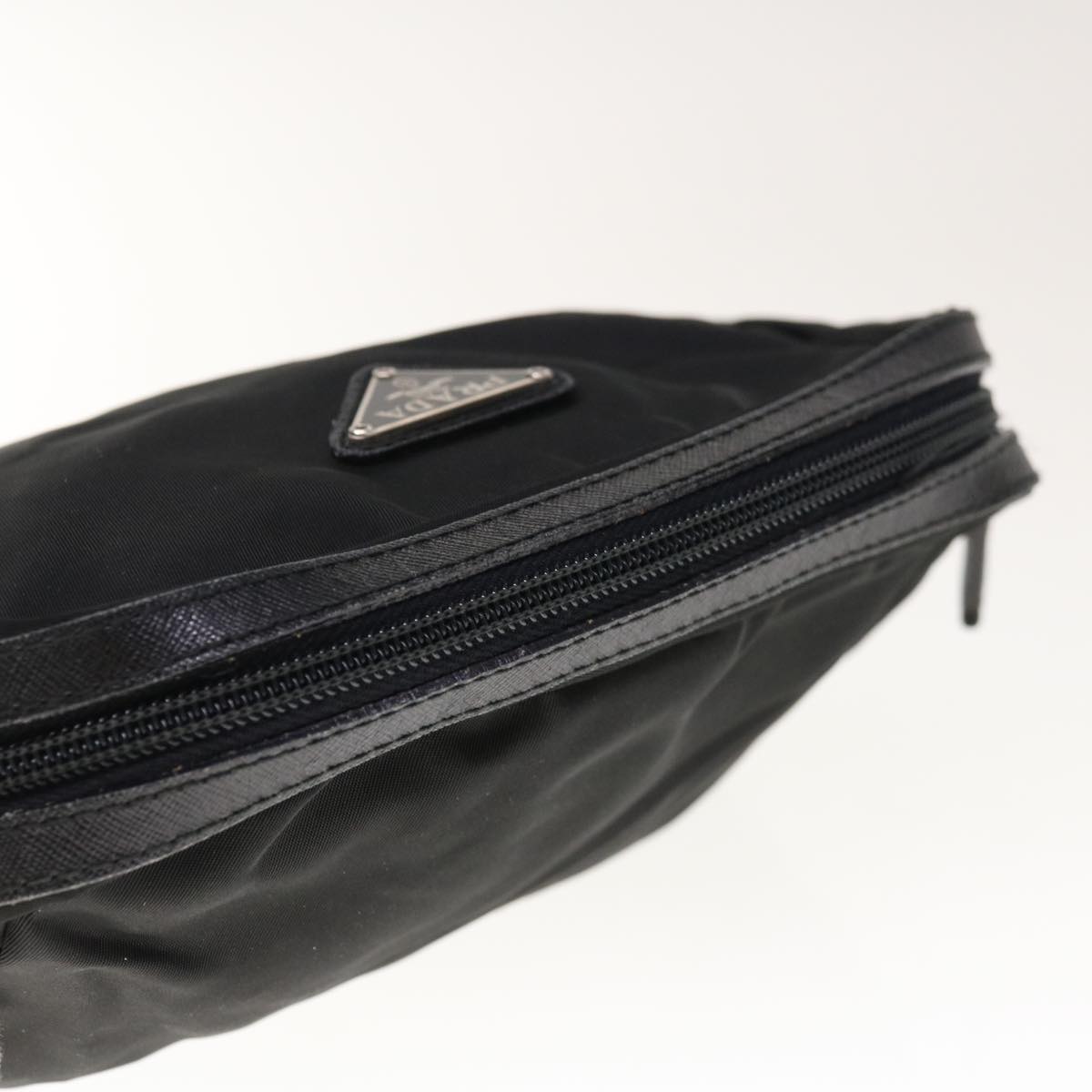 PRADA Pouch Nylon Black Auth bs11804