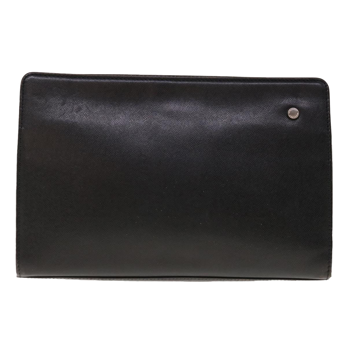 BURBERRY Clutch Bag Leather Black Auth bs11817