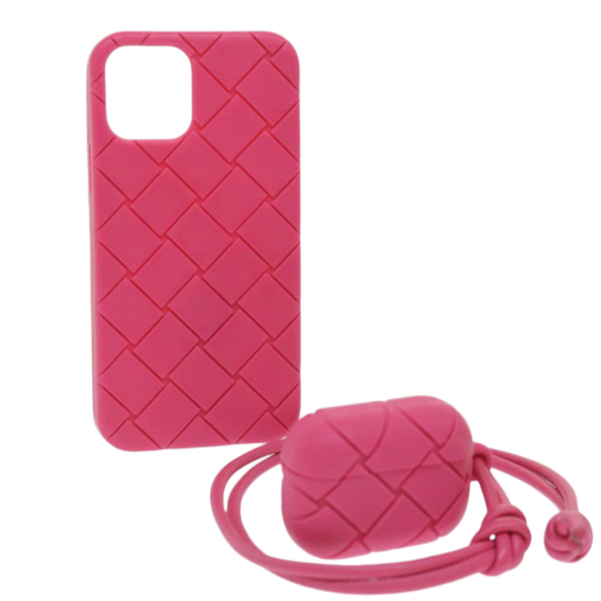 BOTTEGAVENETA airrpods iPhone Case Rubber Pink Auth bs11858