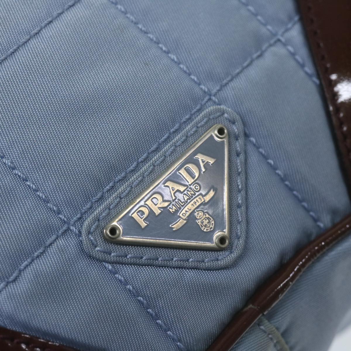 PRADA Hand Bag Nylon Light Blue Auth bs11864