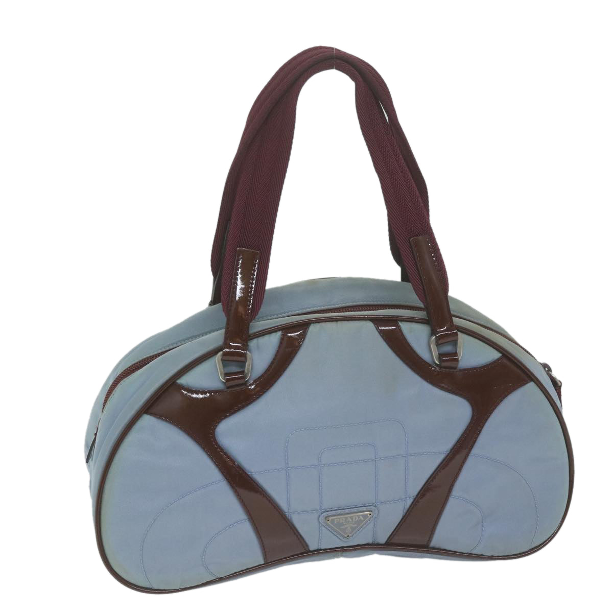 PRADA Hand Bag Nylon Light Blue Auth bs11864