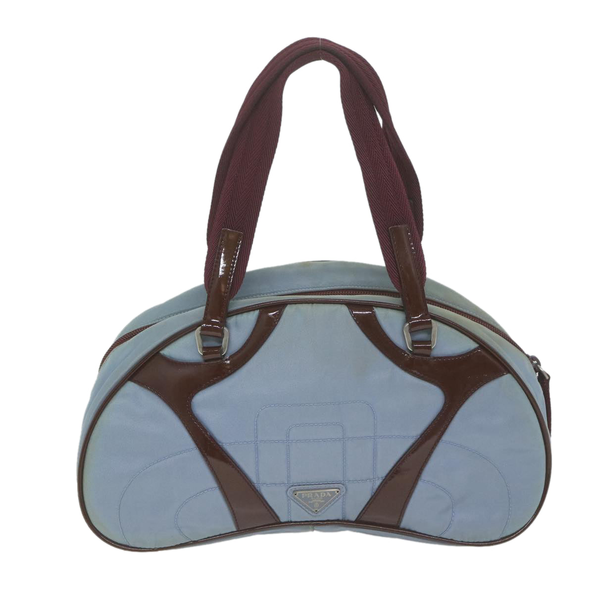 PRADA Hand Bag Nylon Light Blue Auth bs11864