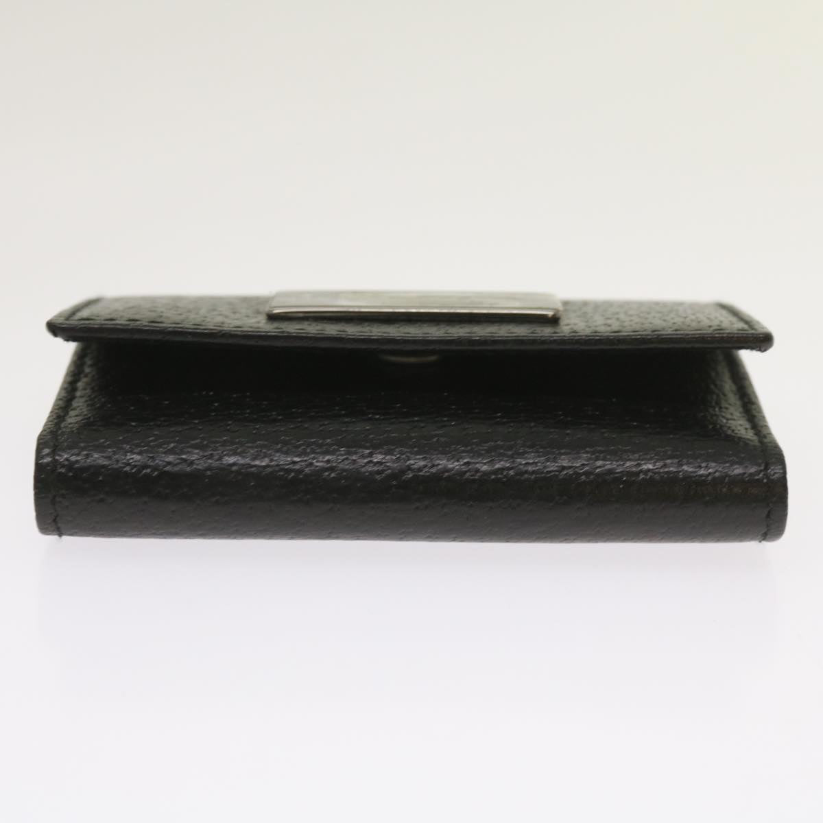 GUCCI Key Case Leather Black Auth bs11936