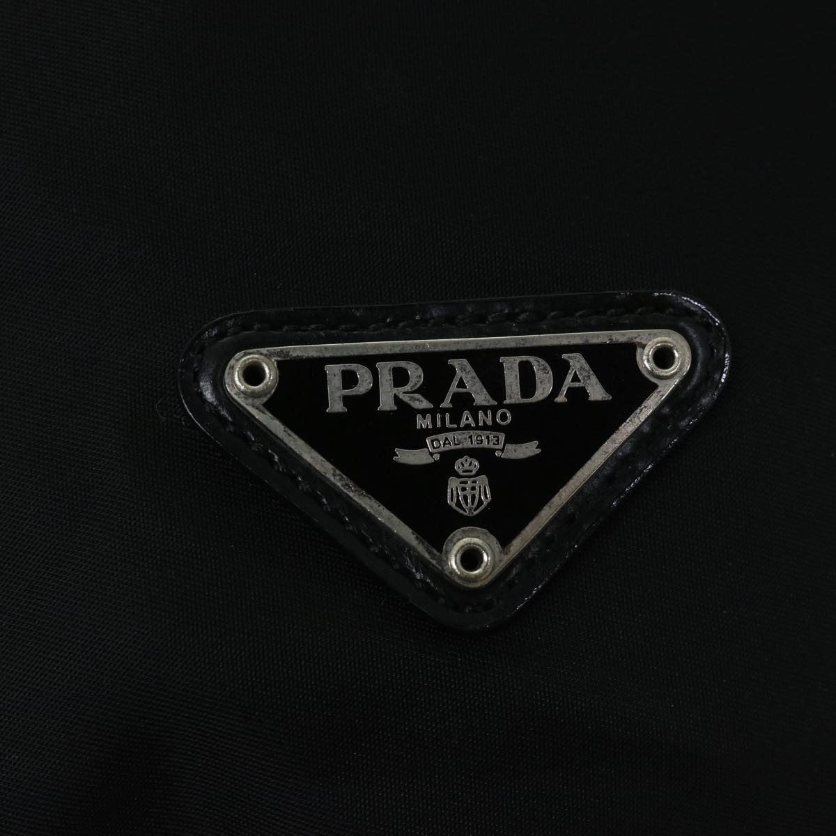 PRADA Pouch Nylon Black Auth bs11947