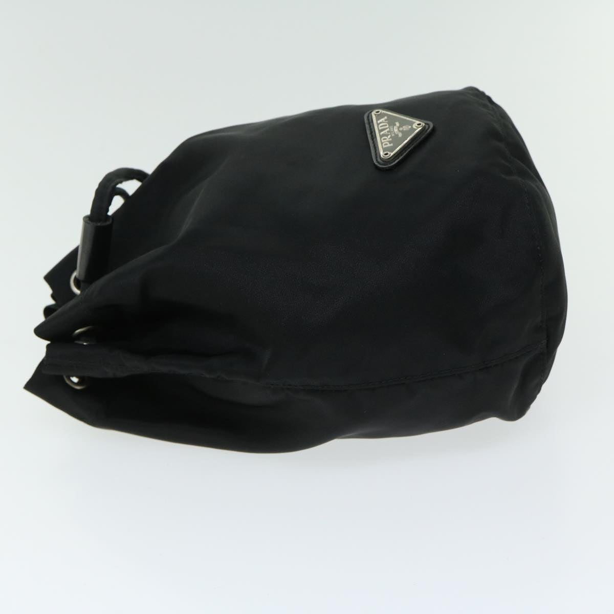 PRADA Pouch Nylon Black Auth bs11947