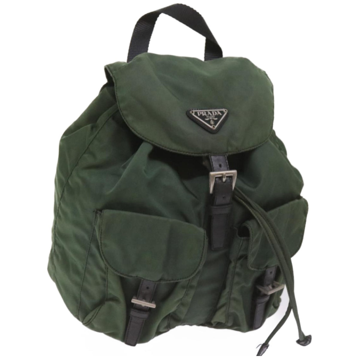 PRADA Backpack Nylon Green Auth bs11956