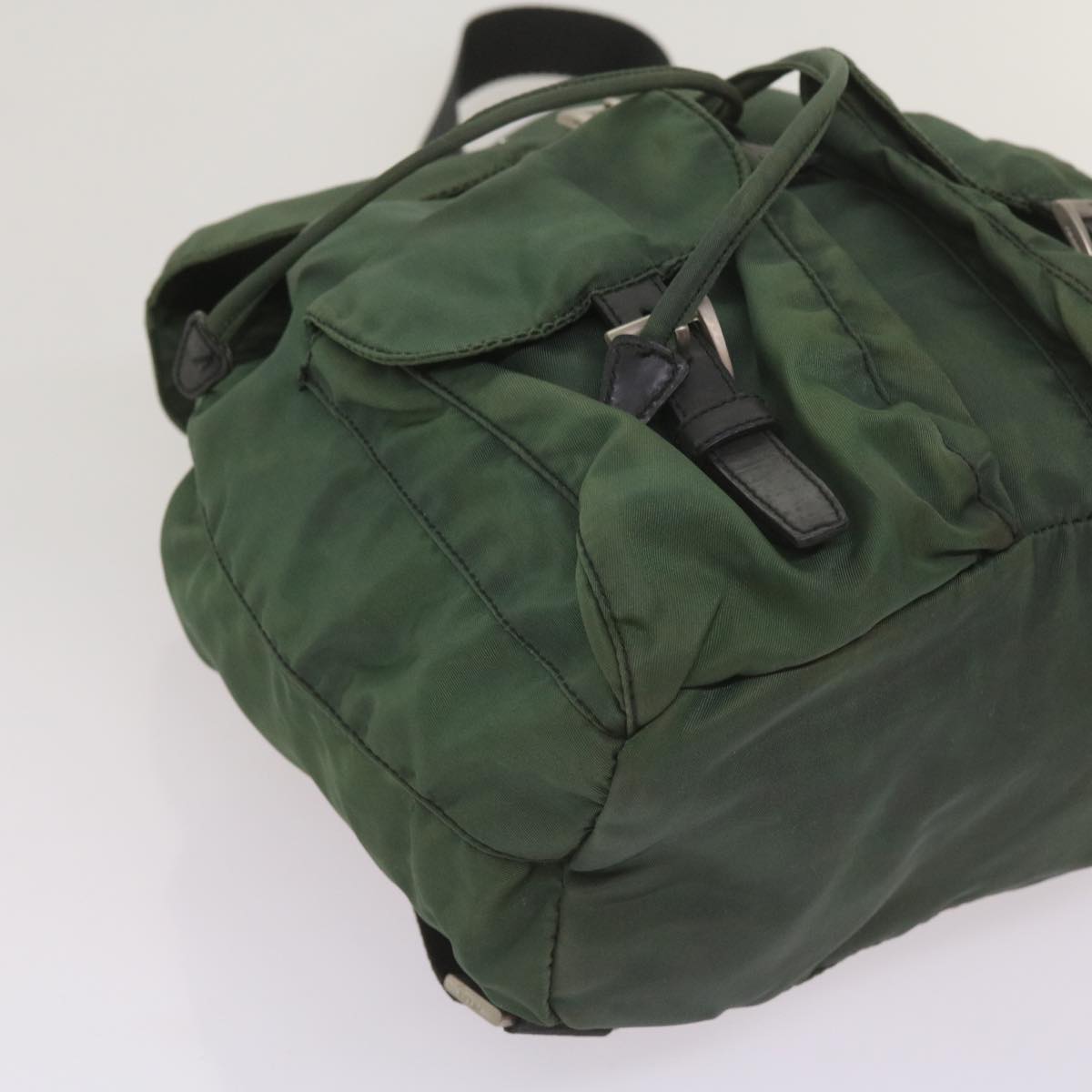 PRADA Backpack Nylon Green Auth bs11956