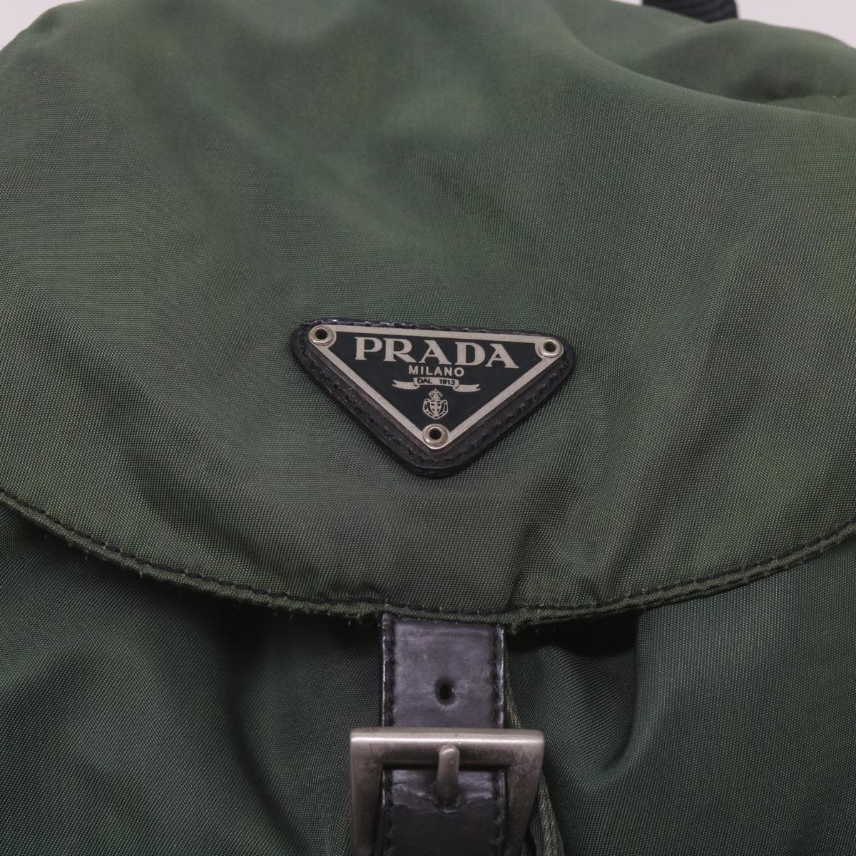 PRADA Backpack Nylon Green Auth bs11956