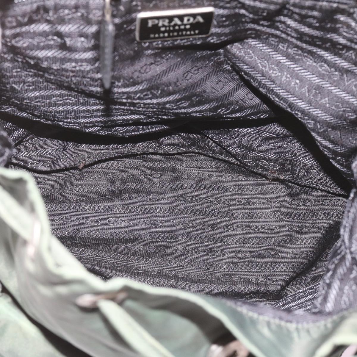 PRADA Backpack Nylon Green Auth bs11956