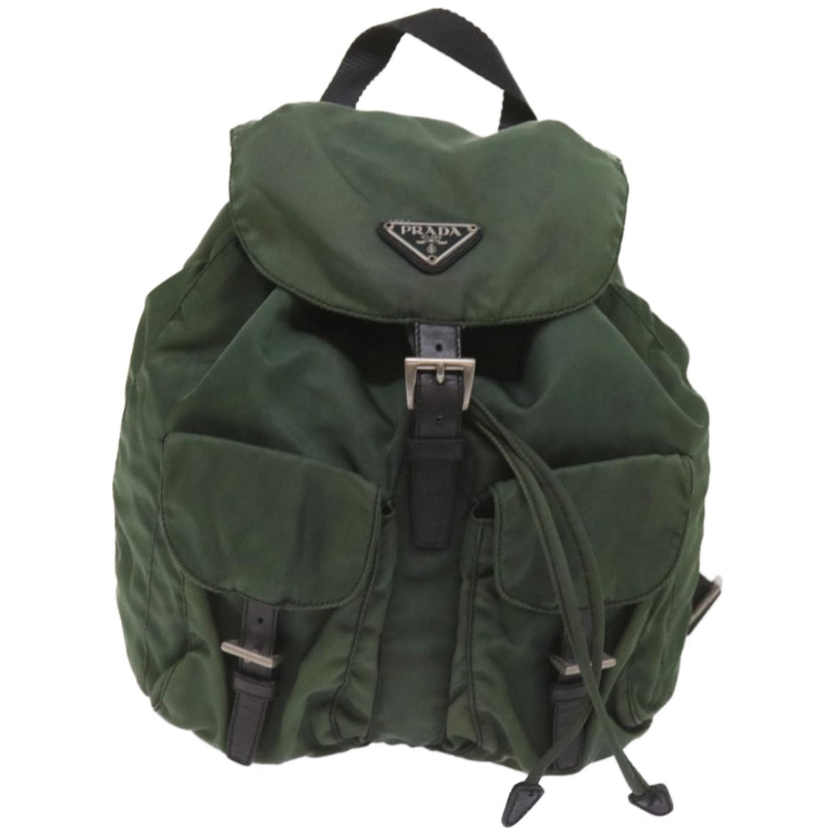 PRADA Backpack Nylon Green Auth bs11956