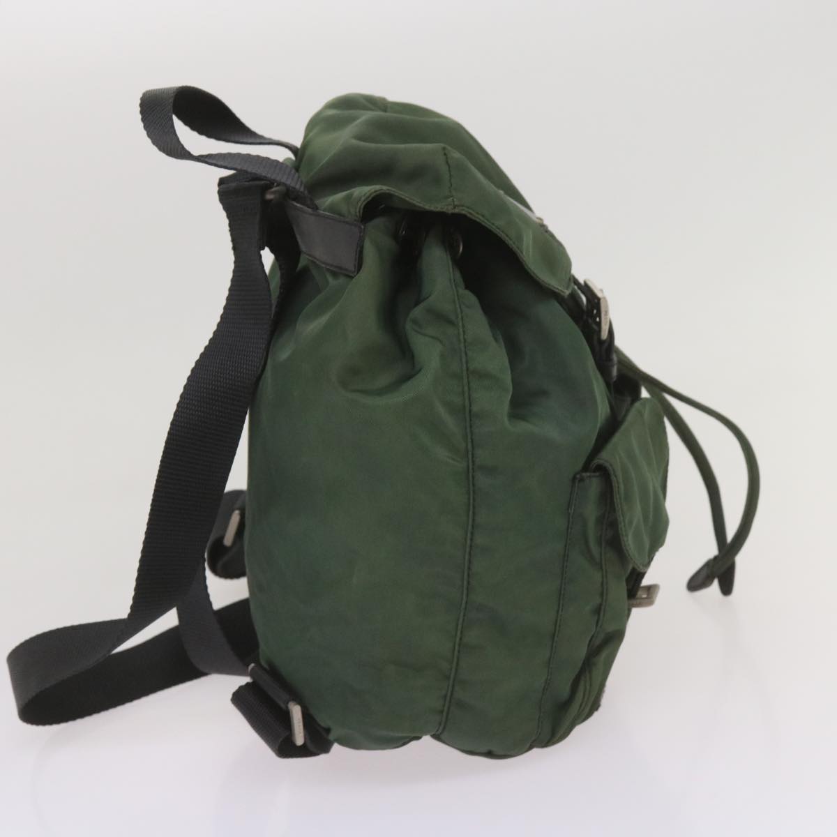 PRADA Backpack Nylon Green Auth bs11956