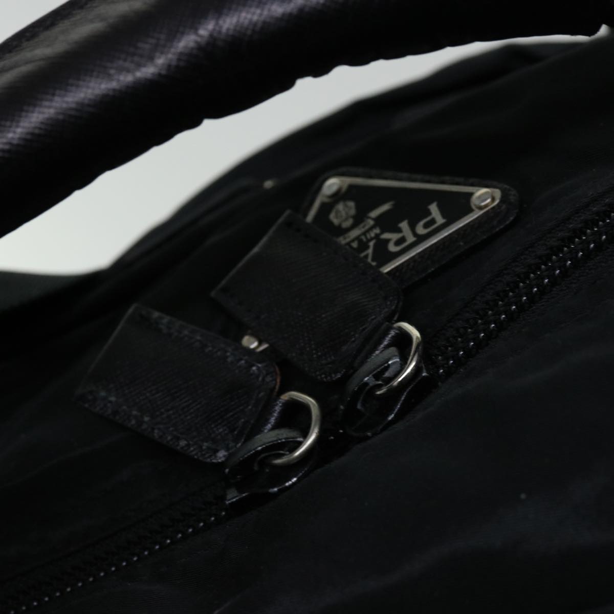 PRADA Boston Bag Nylon 2way Black Auth bs11959