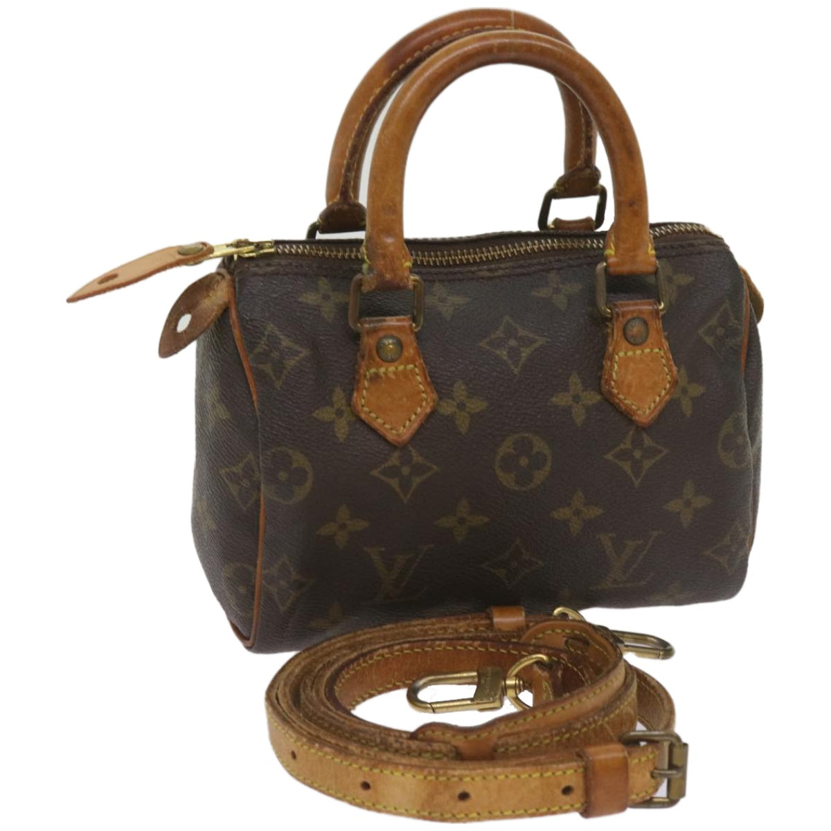 LOUIS VUITTON Monogram Mini Speedy Bandouliere Japon 88 Bag M99014 Auth bs12006