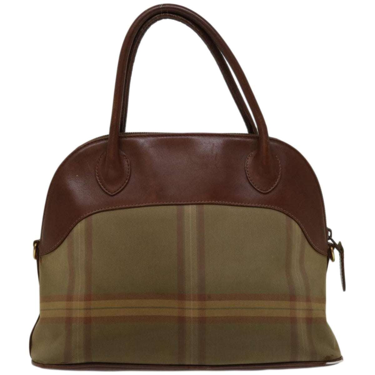 Burberrys Hand Bag Canvas Brown Auth bs12031