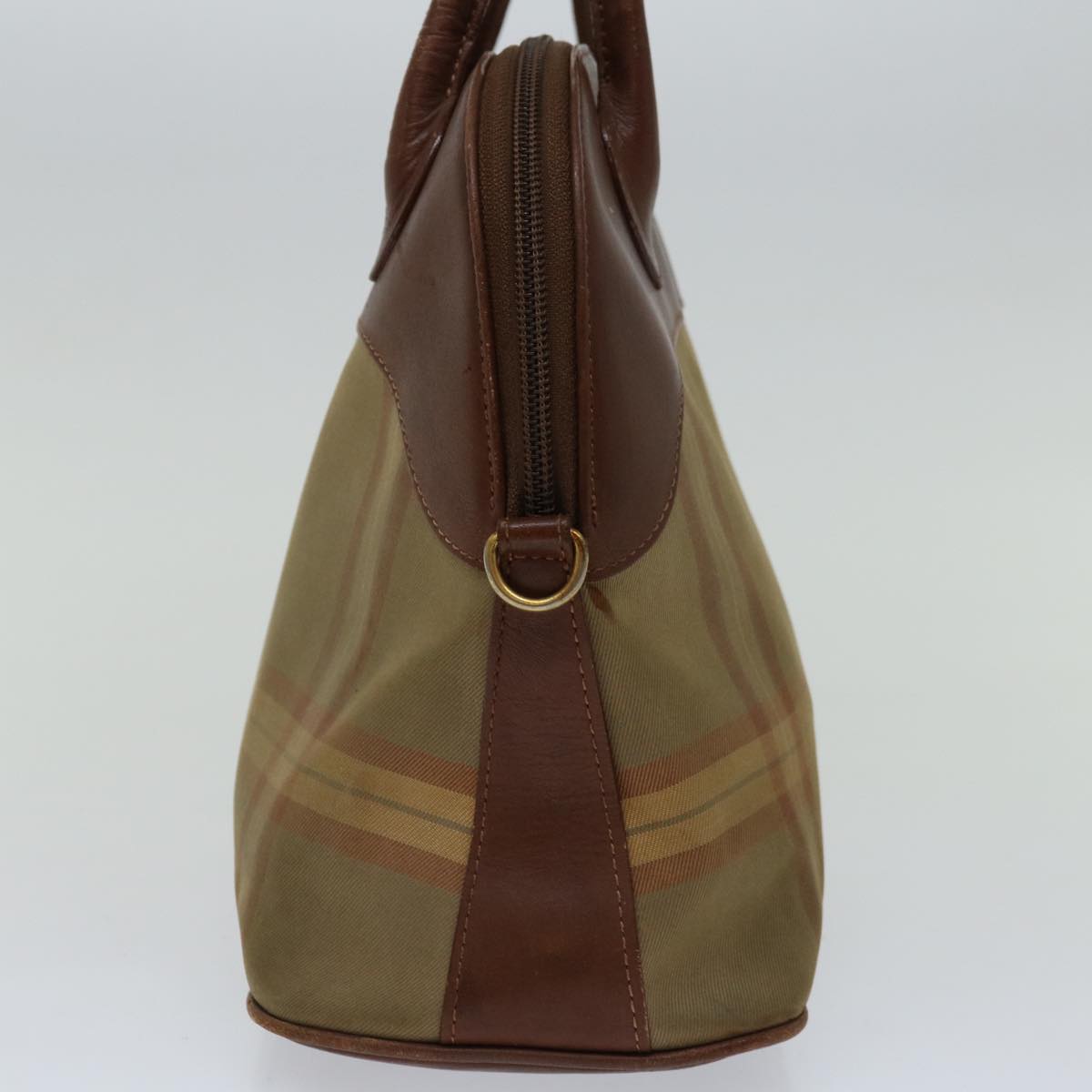 Burberrys Hand Bag Canvas Brown Auth bs12031