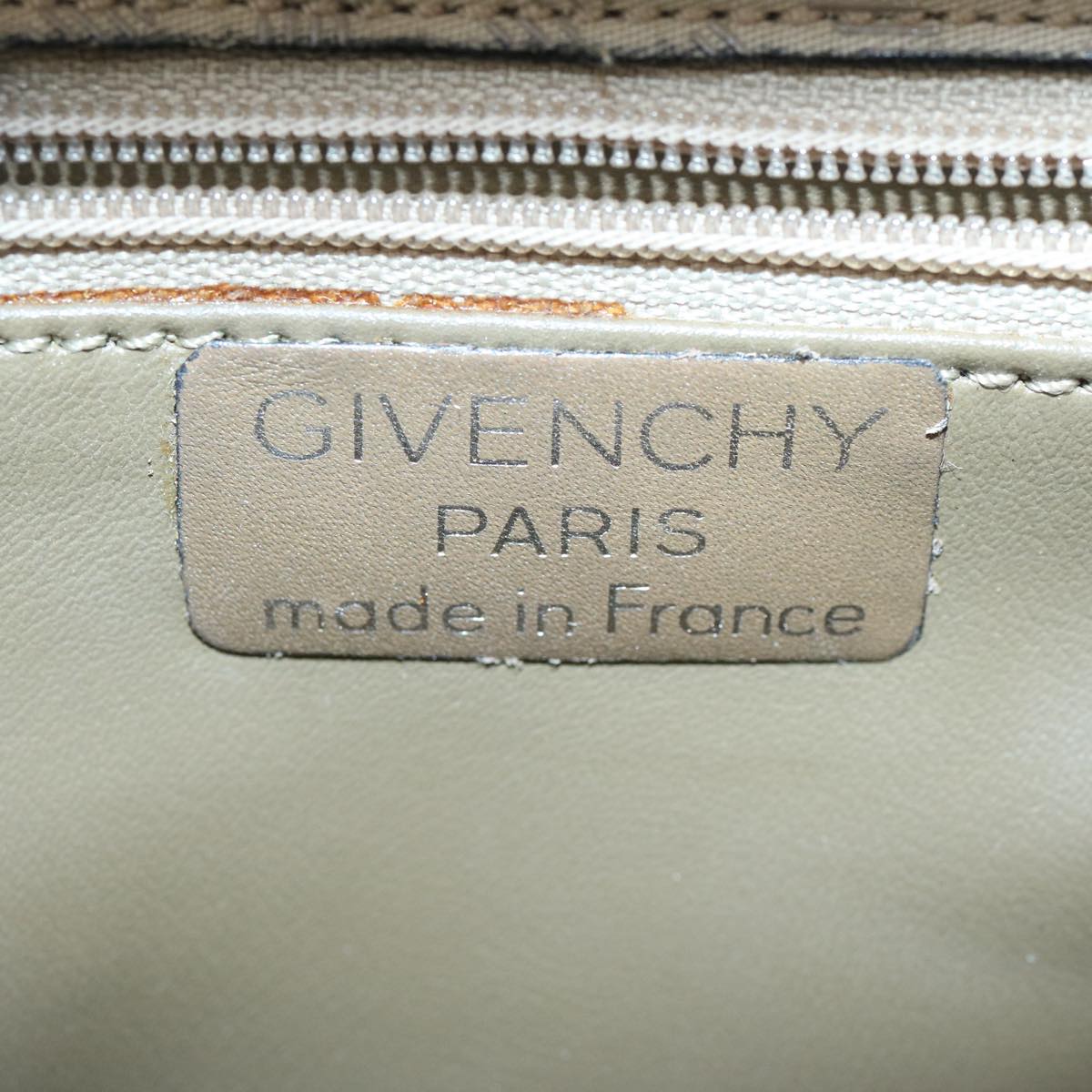 GIVENCHY Shoulder Bag Canvas Beige Auth bs12042