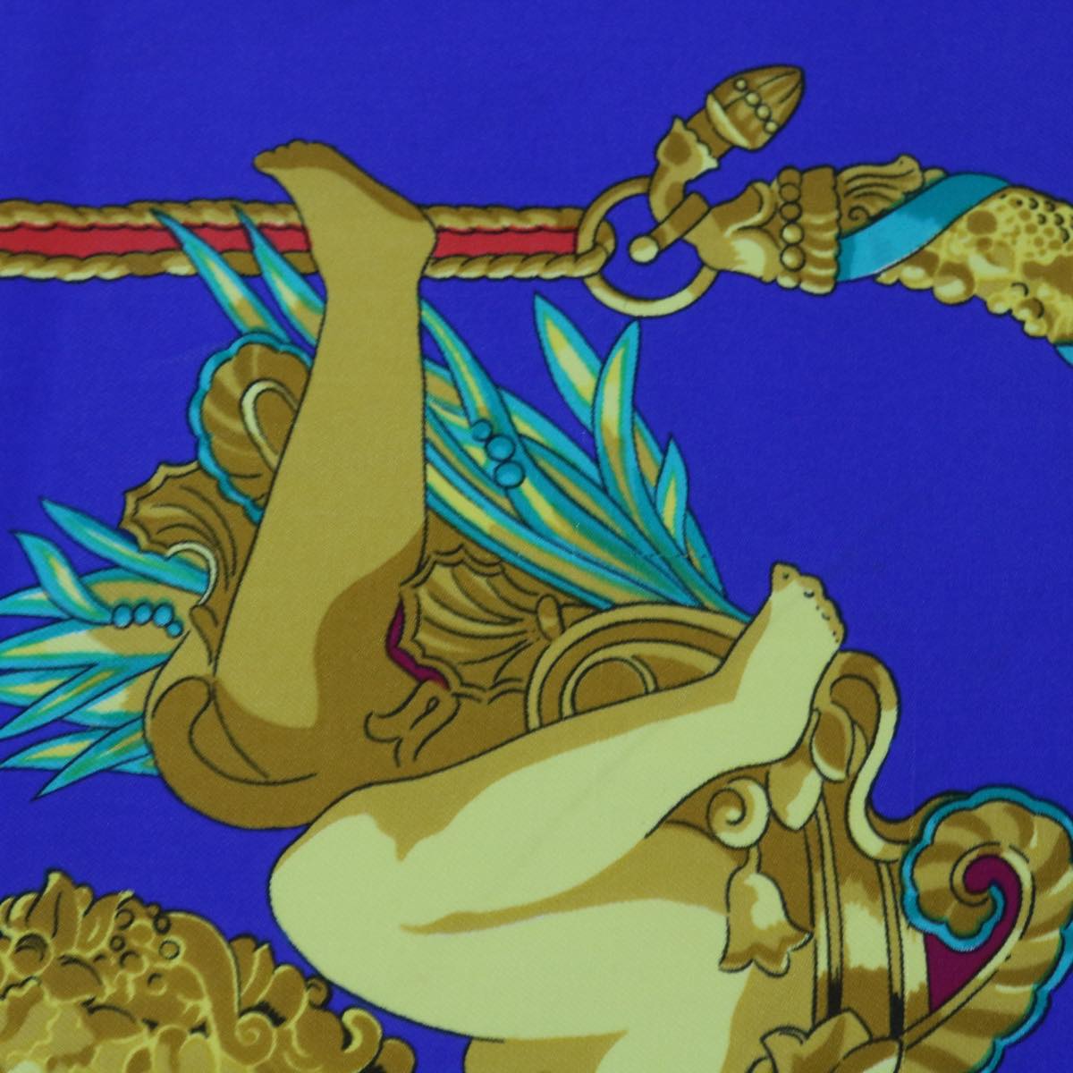 HERMES Carre 90 ARCHITECTE DE L'OPERA DE PARIS Scarf Silk Blue Auth bs12077