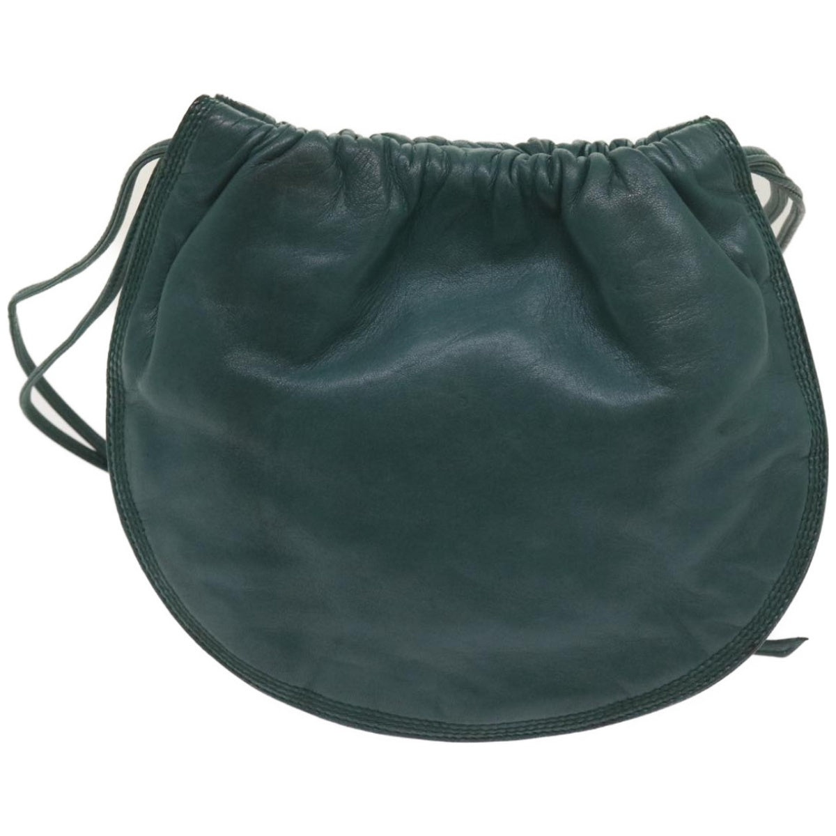 LOEWE Shoulder Bag Leather Green Auth bs12079