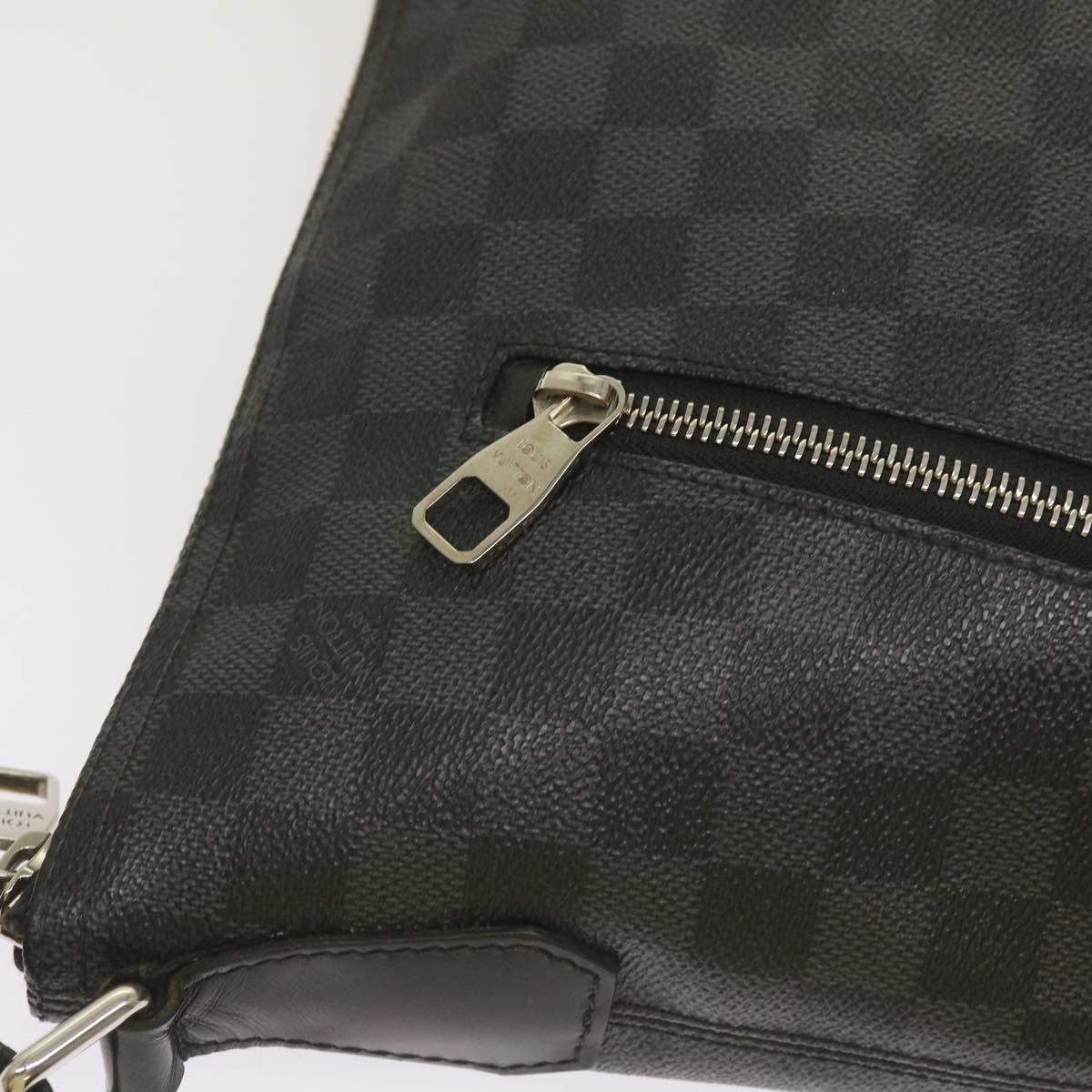 LOUIS VUITTON Damier Graphite Mick MM Shoulder Bag N41106 LV Auth bs12098