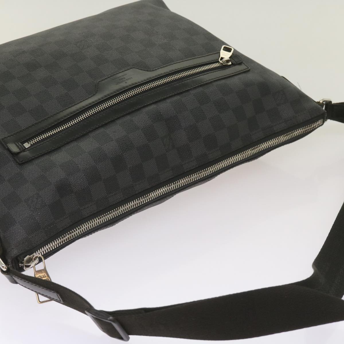 LOUIS VUITTON Damier Graphite Mick MM Shoulder Bag N41106 LV Auth bs12098