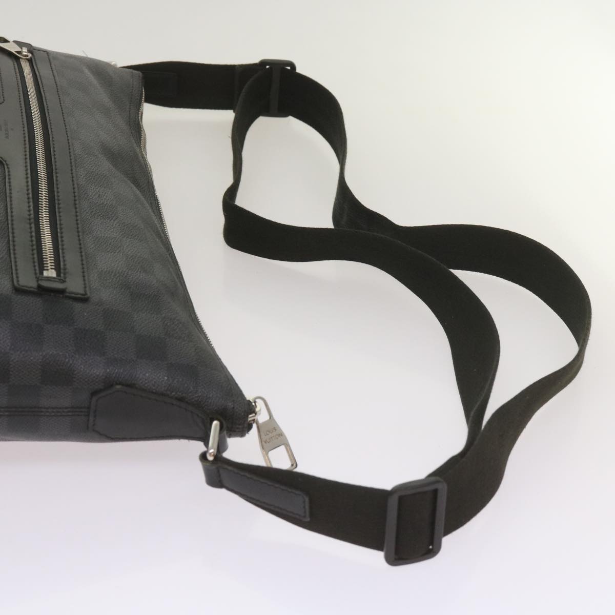 LOUIS VUITTON Damier Graphite Mick MM Shoulder Bag N41106 LV Auth bs12098