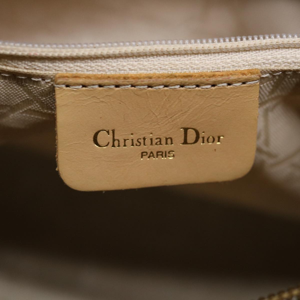 Christian Dior Canage Hand Bag Nylon Brown Auth bs12114