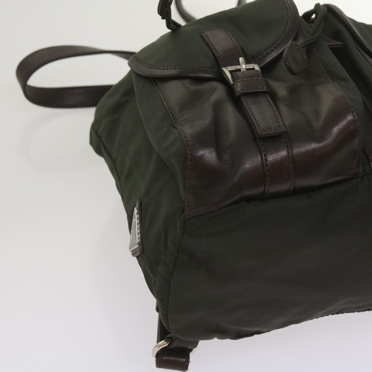 PRADA Backpack Nylon Green Auth bs12126