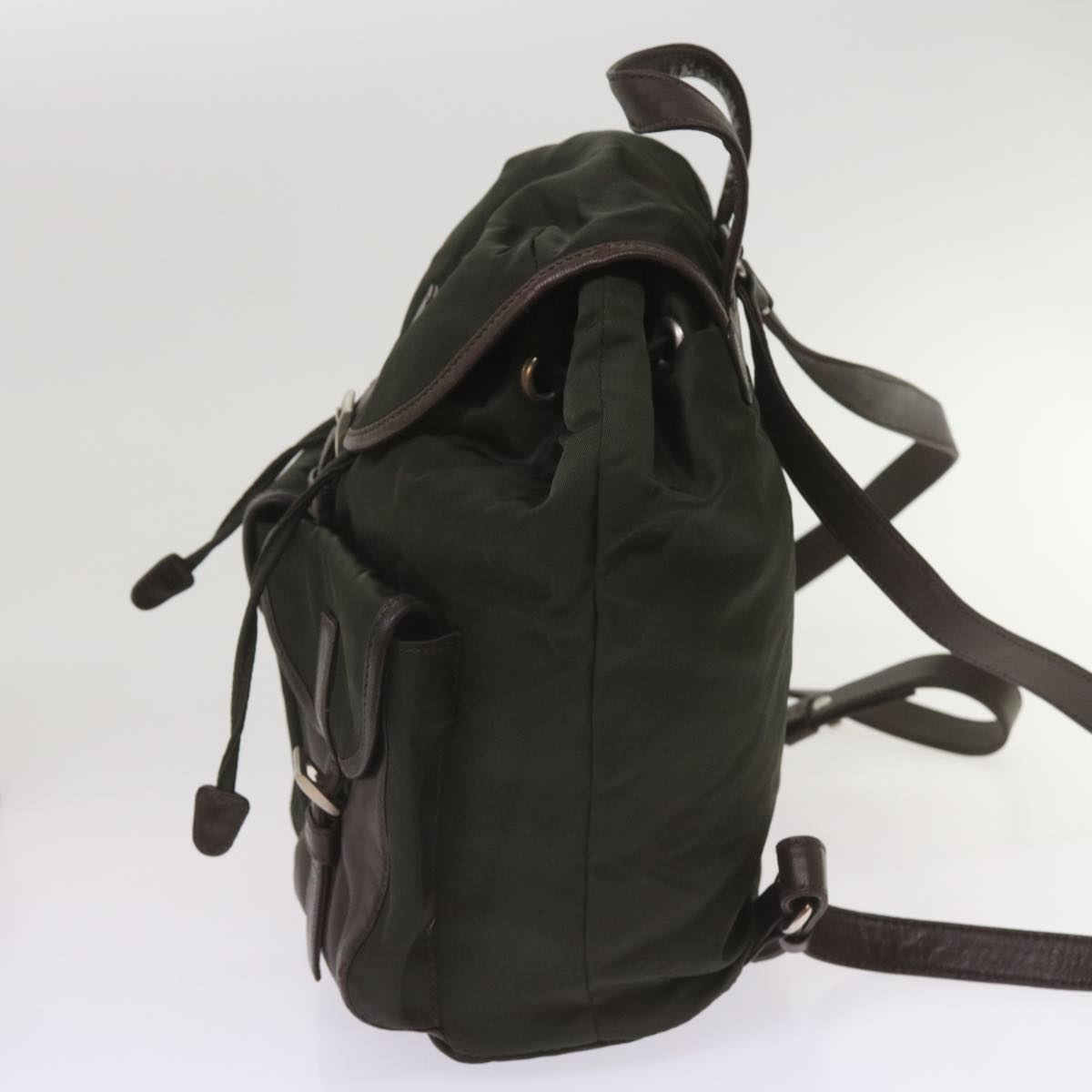 PRADA Backpack Nylon Green Auth bs12126