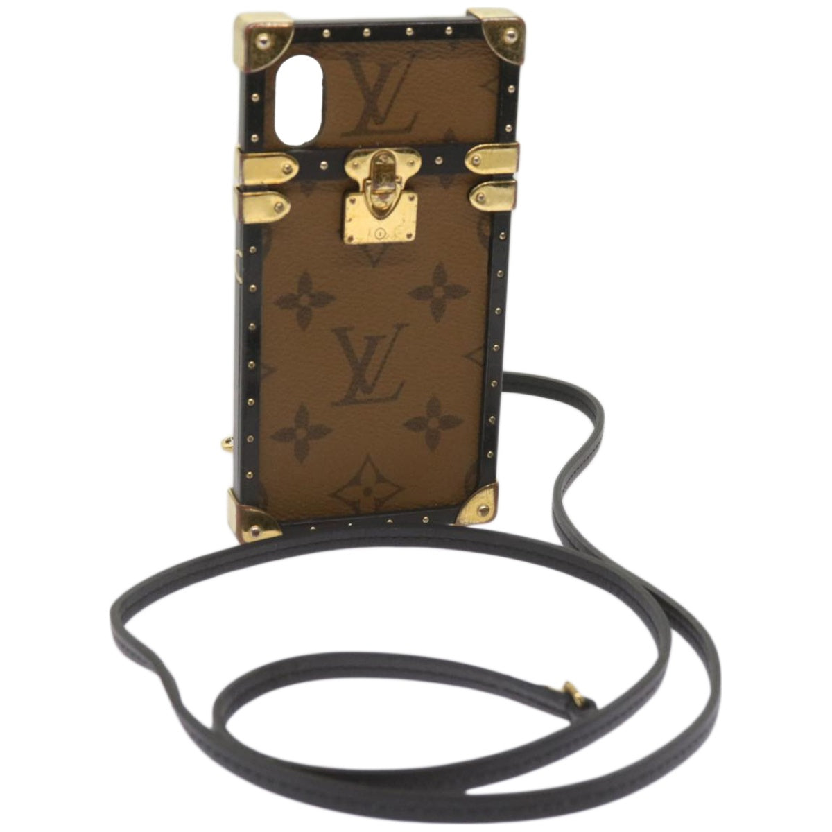 LOUIS VUITTON Monogram Reverse Eye Trunk iPhone X Case M62619 LV Auth bs12140