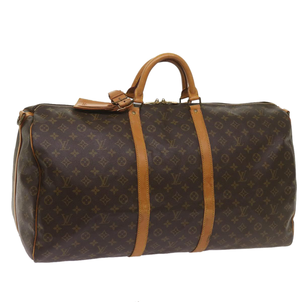 LOUIS VUITTON Monogram Keepall Bandouliere 60 Boston Bag M41412 LV Auth bs12142