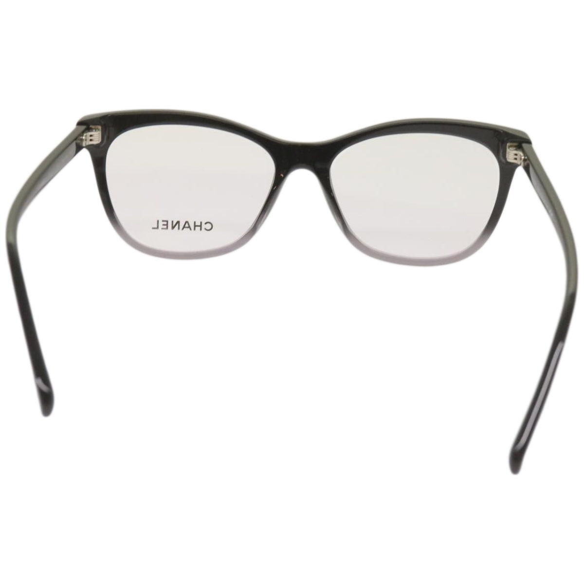 CHANEL Glasses plastic Black CC Auth bs12146