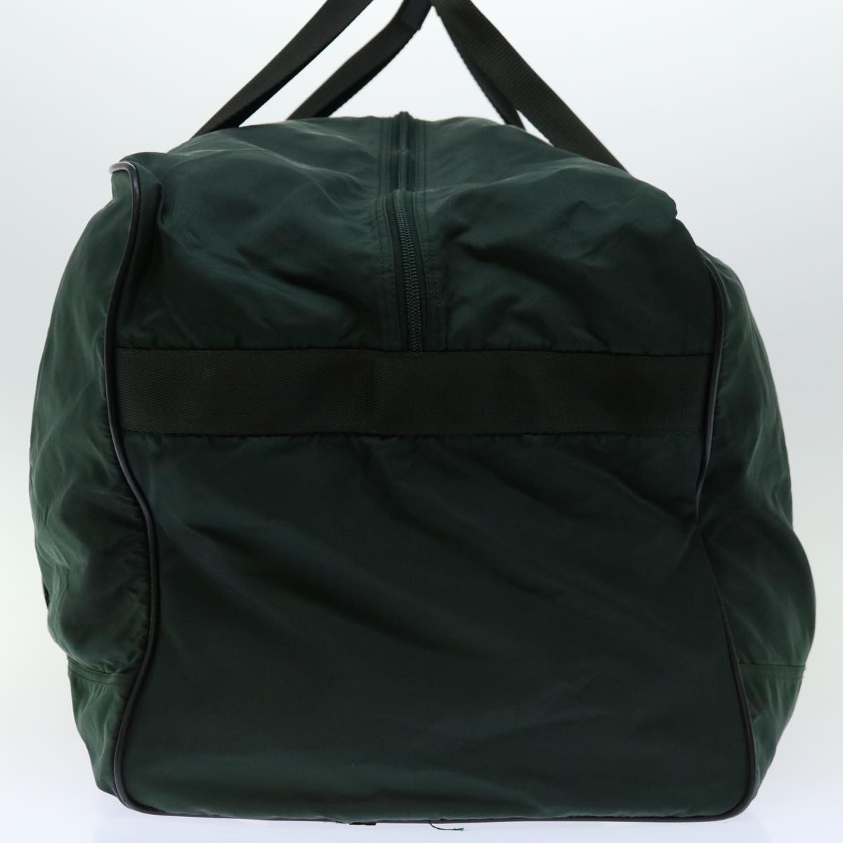 PRADA Boston Bag Nylon Green Auth bs12158