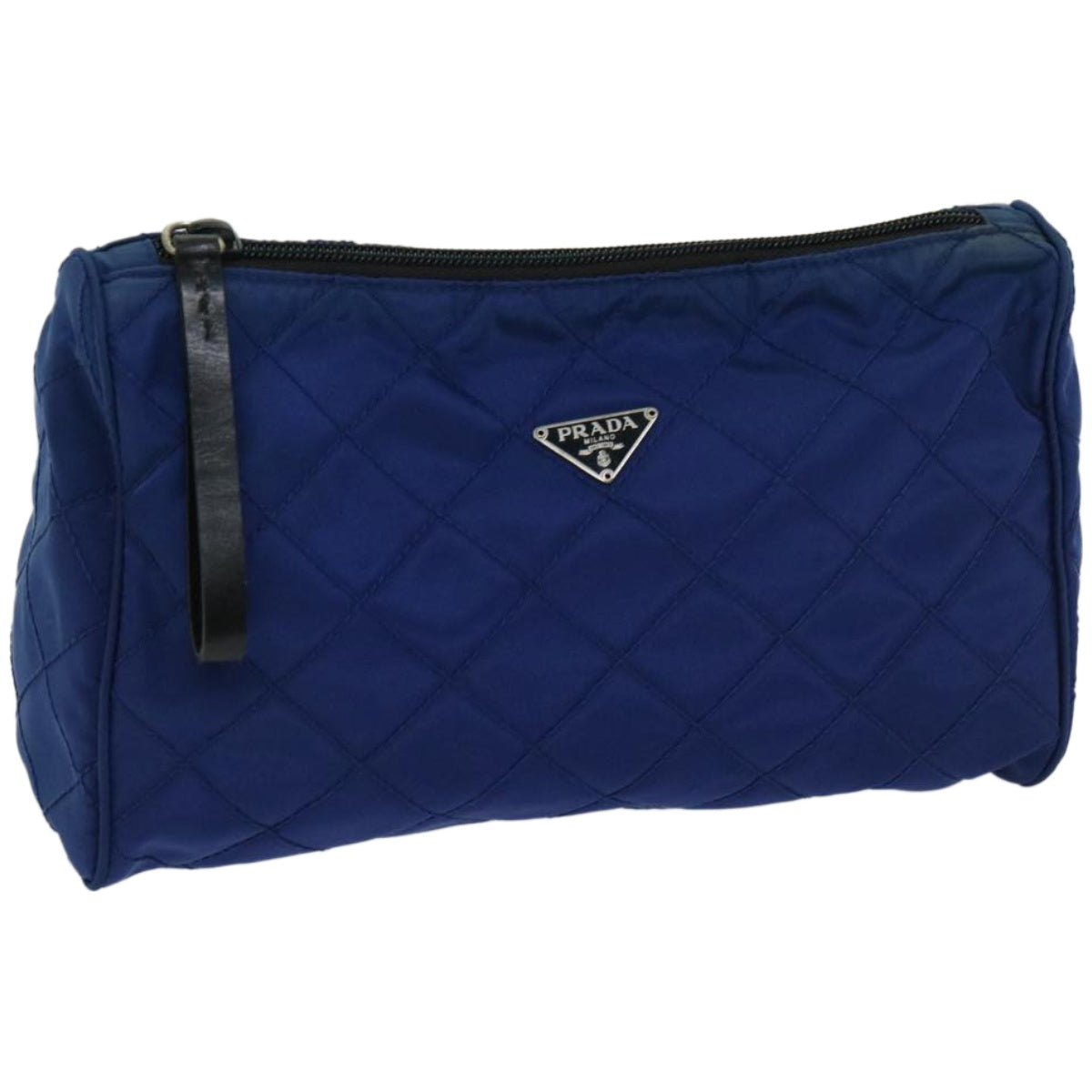 PRADA Quilted Pouch Nylon Blue Auth bs12207