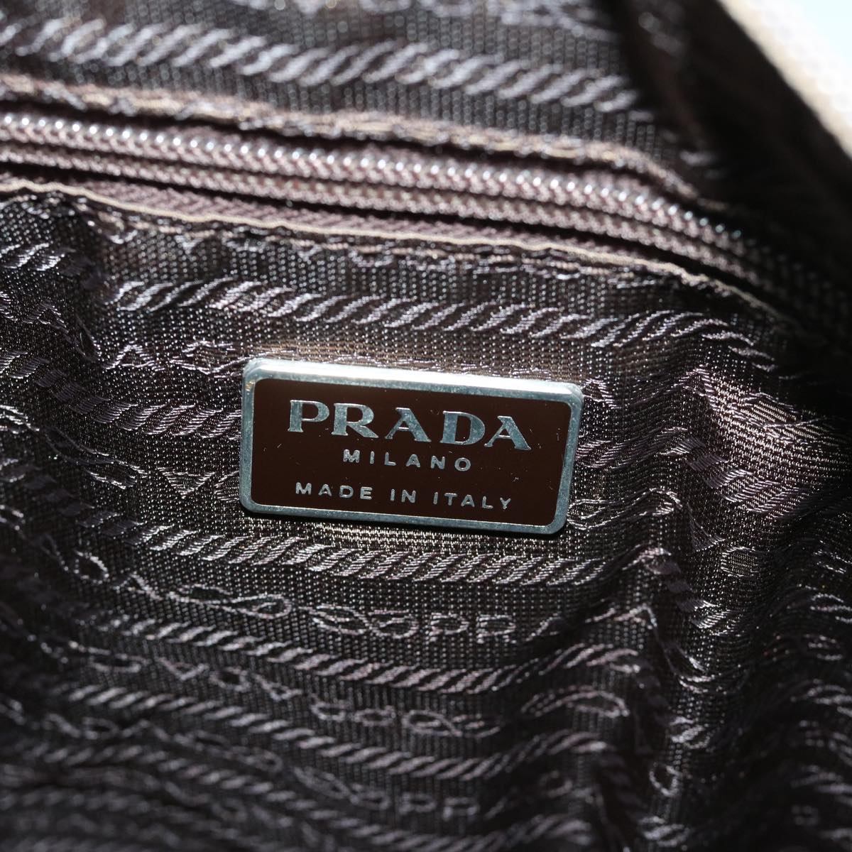 PRADA Shoulder Bag Nylon Gray Auth bs12226