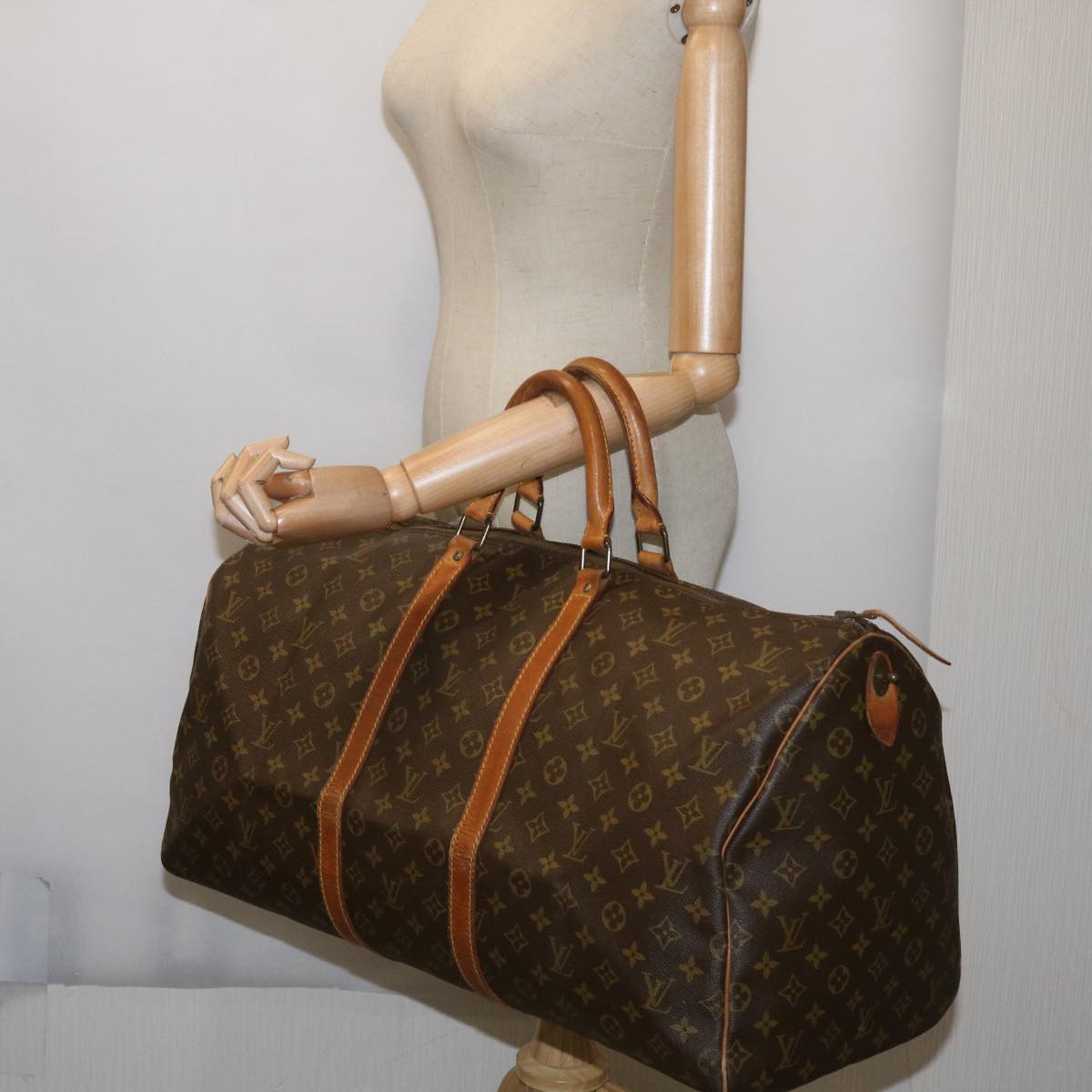 LOUIS VUITTON Monogram Keepall 50 Boston Bag Vintage M41426 LV Auth bs12239