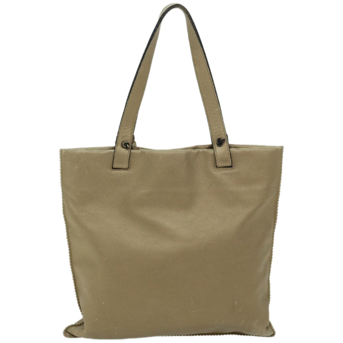 LOEWE anagram Tote Bag Leather Gold Auth bs12259