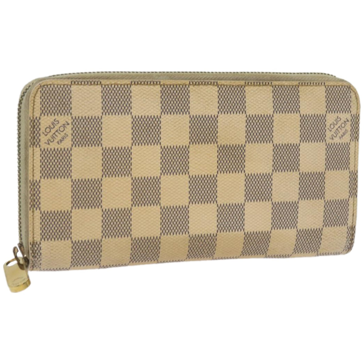 LOUIS VUITTON Damier Azur Zippy Wallet Long Wallet N63503 LV Auth bs12265