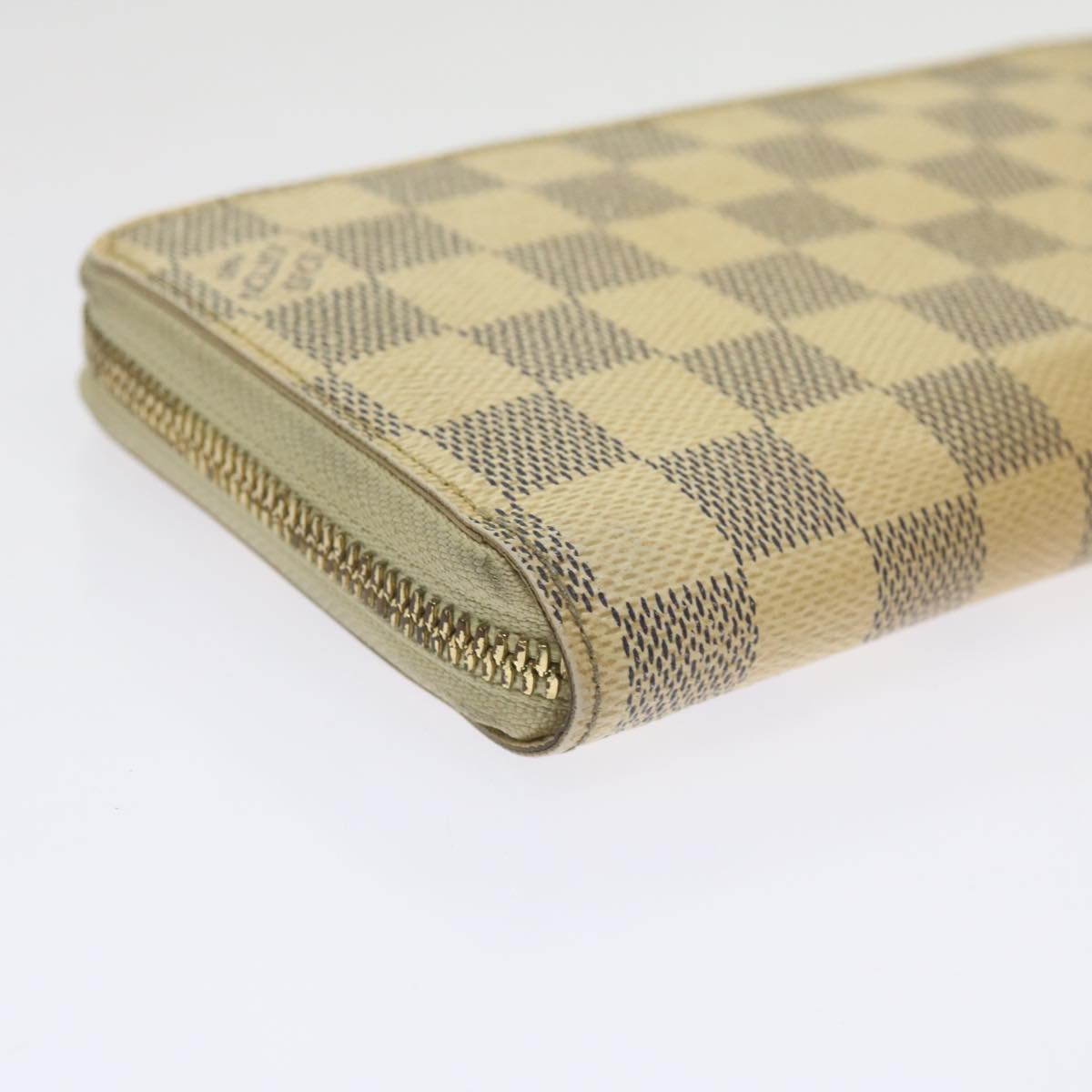 LOUIS VUITTON Damier Azur Zippy Wallet Long Wallet N63503 LV Auth bs12265