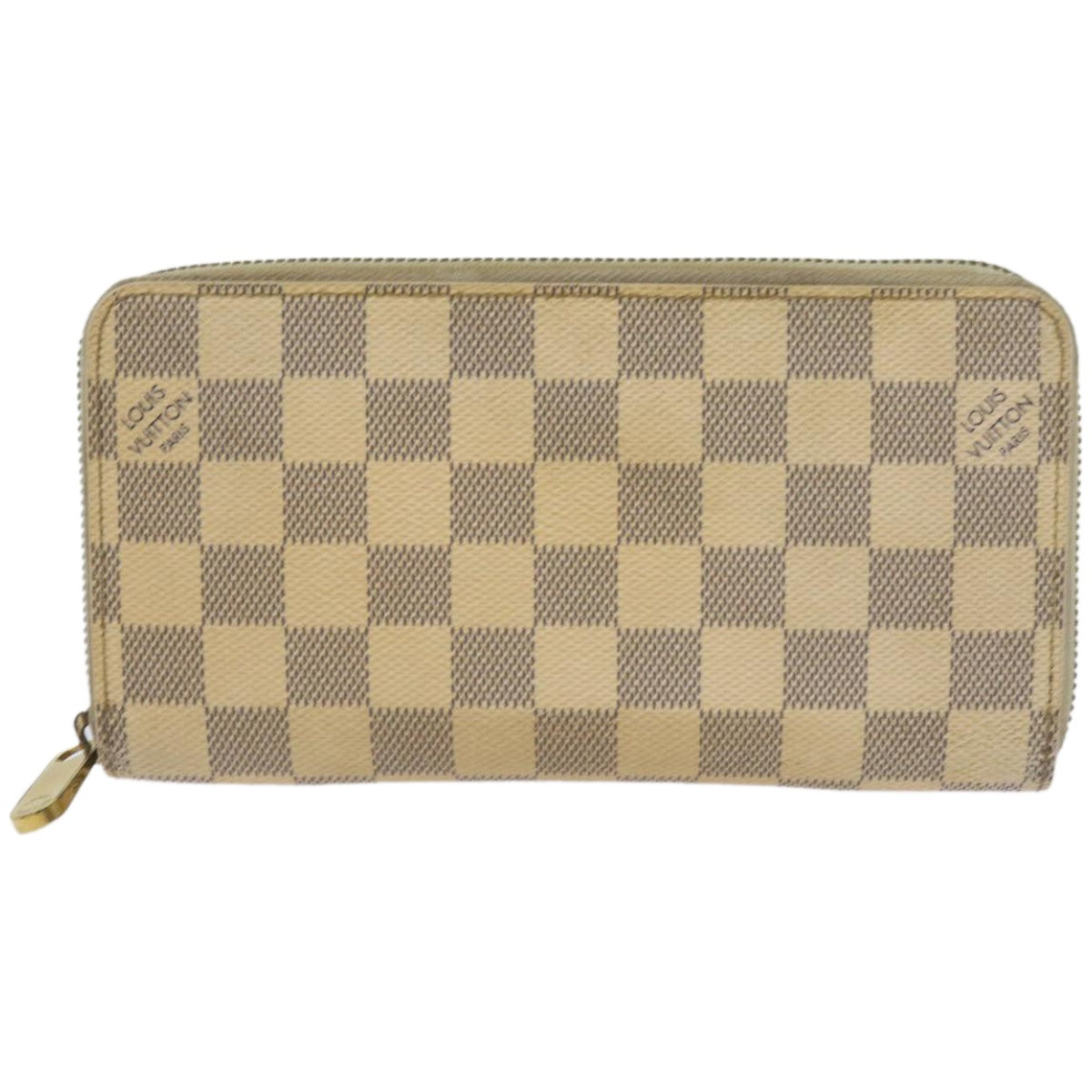 LOUIS VUITTON Damier Azur Zippy Wallet Long Wallet N63503 LV Auth bs12265