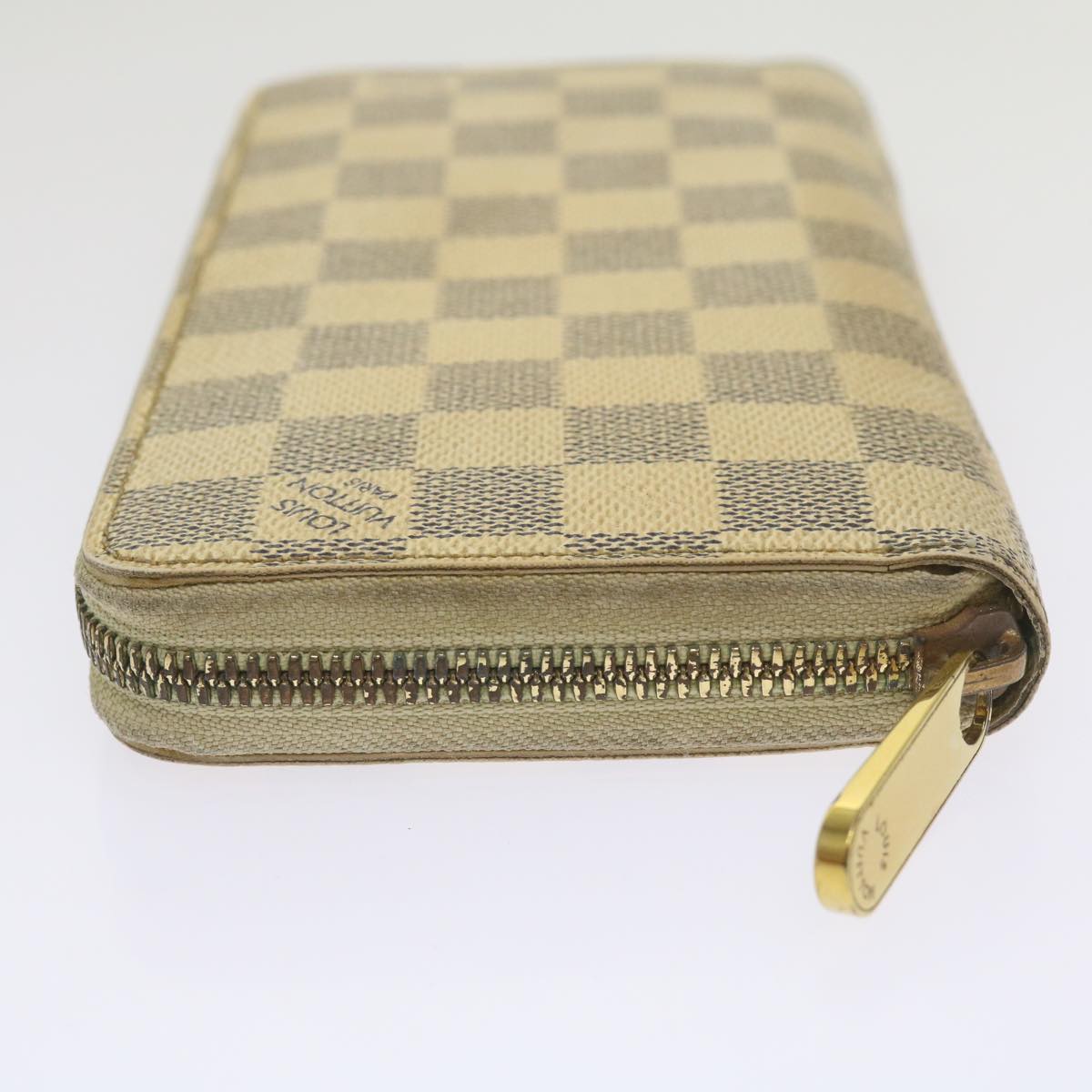 LOUIS VUITTON Damier Azur Zippy Wallet Long Wallet N63503 LV Auth bs12265