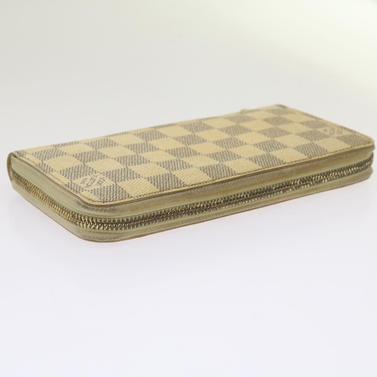 LOUIS VUITTON Damier Azur Zippy Wallet Long Wallet N63503 LV Auth bs12265