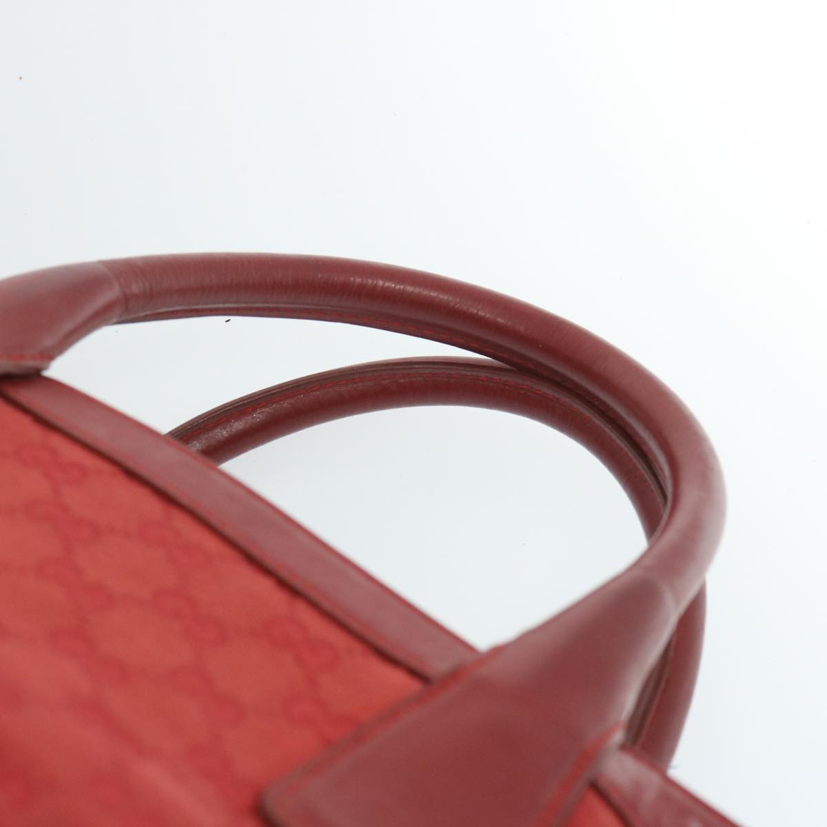 GUCCI GG Canvas Hand Bag Red 002 1093 Auth bs12270