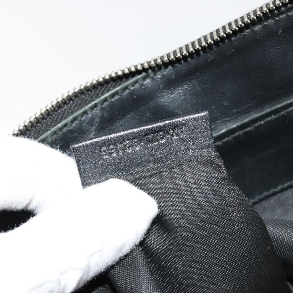 BVLGARI Shoulder Bag PVC Canvas Black Auth bs12281